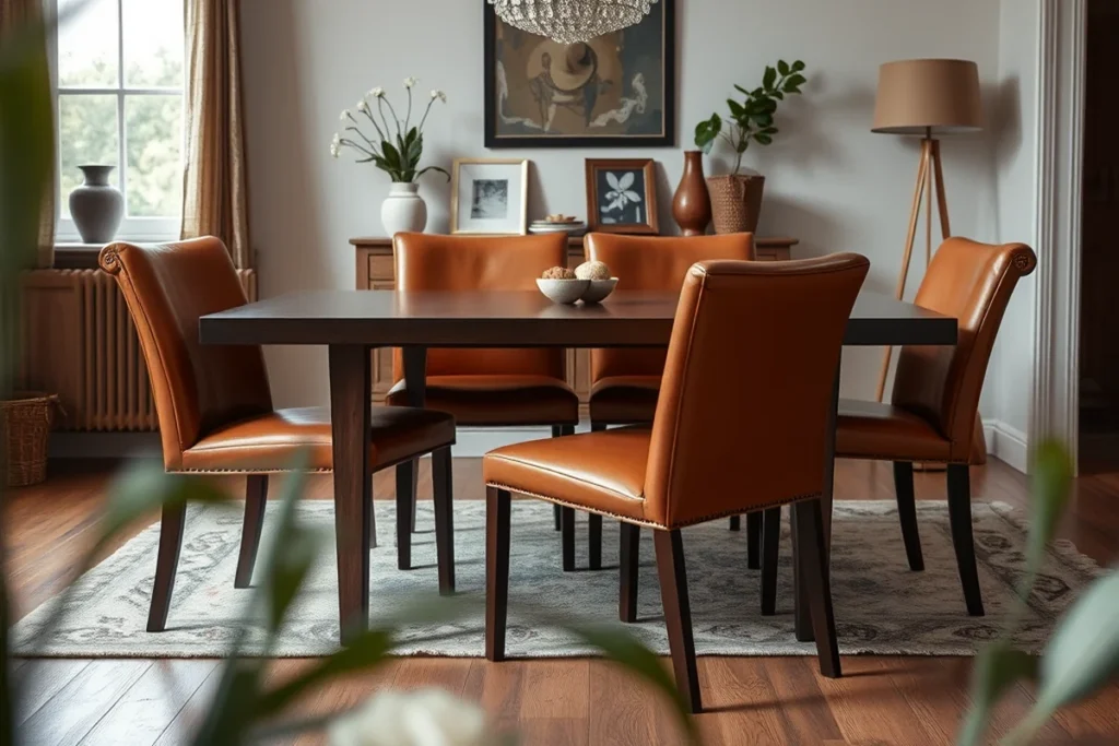 Leather Dining Chairs Simple