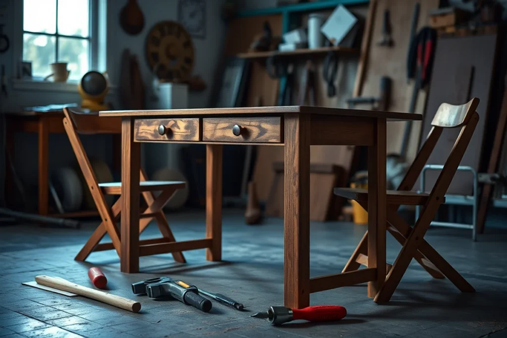 Folding Table And Chairs