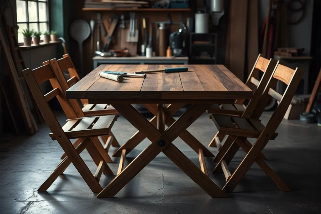 Folding Table With Chairs